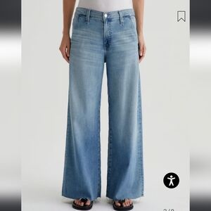 AG Stella Ankle Low Slung Palazzo Jean In Aries